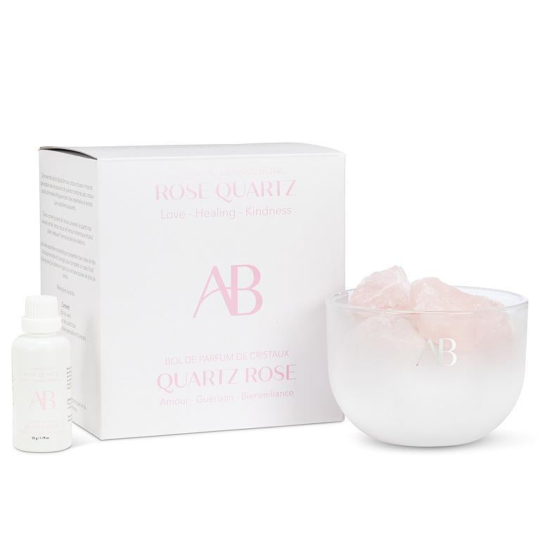 Rose Quartz Crystal Fragrance Bowl Gift Set