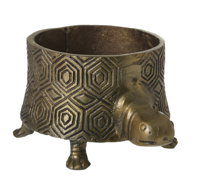 Brass Turtle Planter