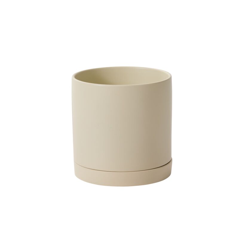 Romey Pot - Ceramic Planter with Saucer