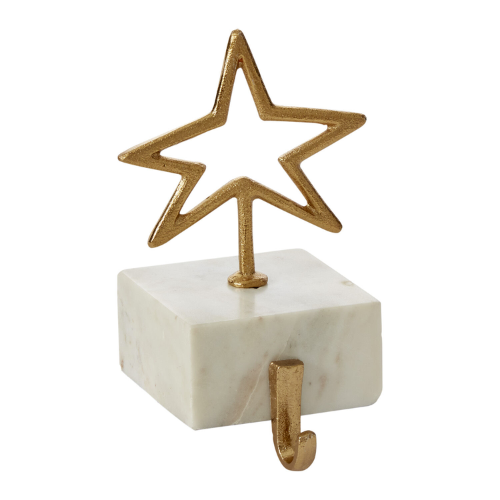 Winter Skies Marble and Gold Stocking Holder