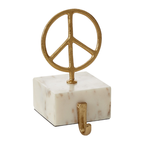 Winter Skies Marble and Gold Stocking Holder
