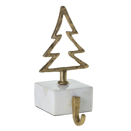 Marble and Gold Stocking Holder