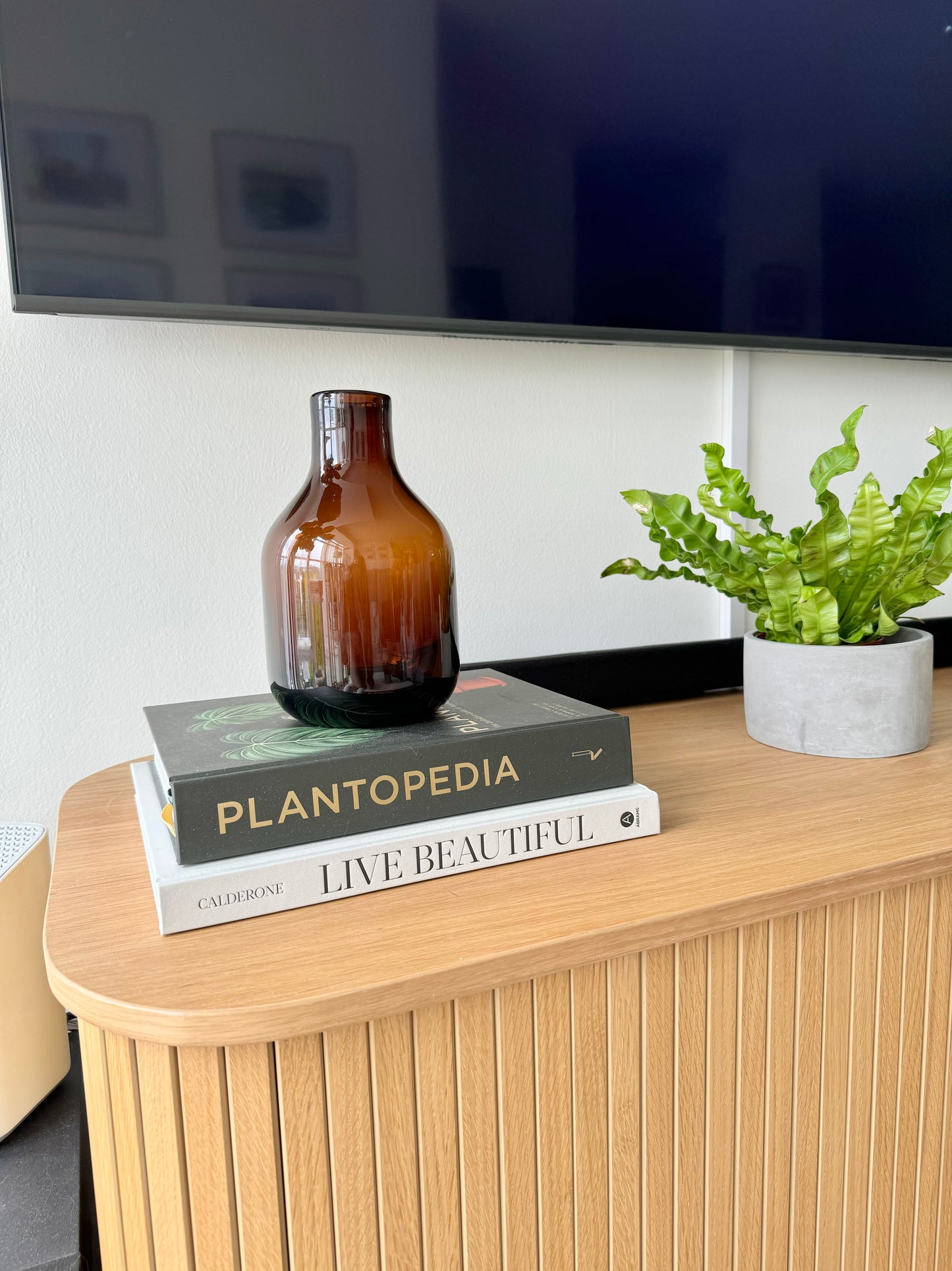 Kennet Budvase Amber Glass