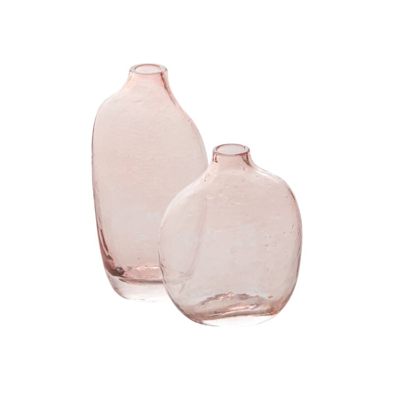 Small Pink Glass Bud Vases