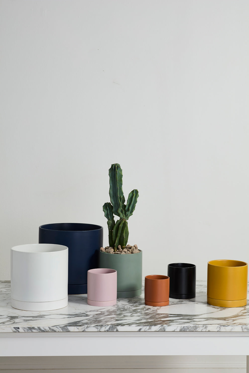Romey Pot - Ceramic Planter with Saucer