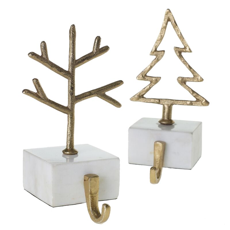 Marble and Gold Stocking Holder
