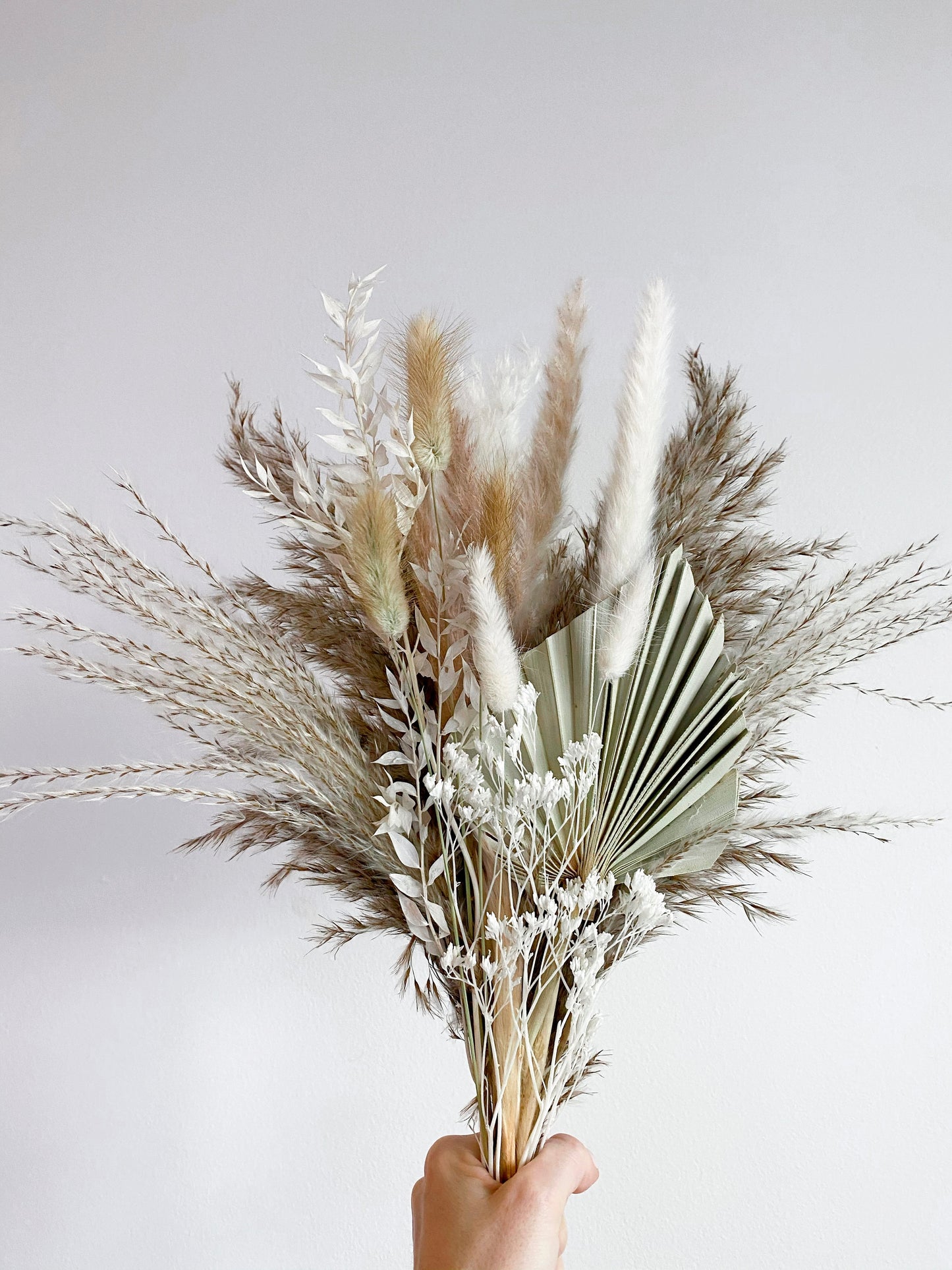 Brown & White Dried Bouquet