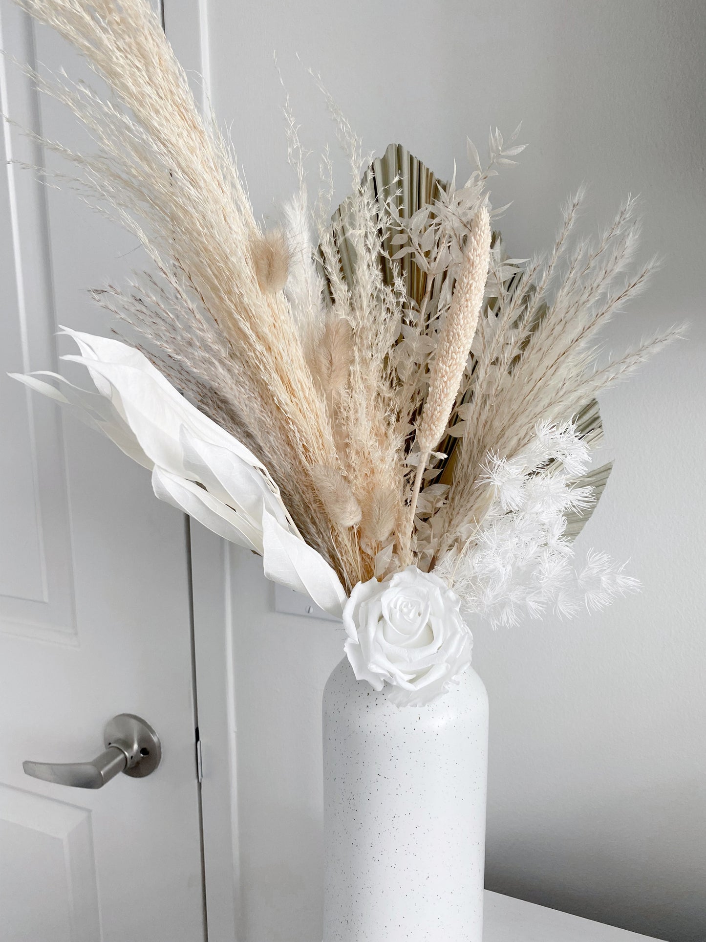 White Fawn Dried Floral Arrangement