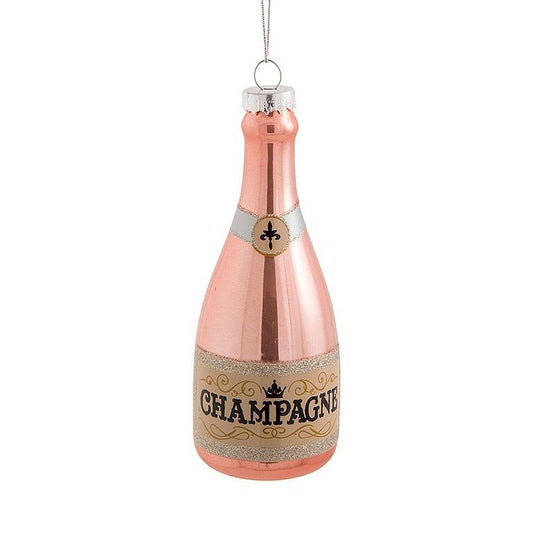 Champagne Bottle Ornament Rose
