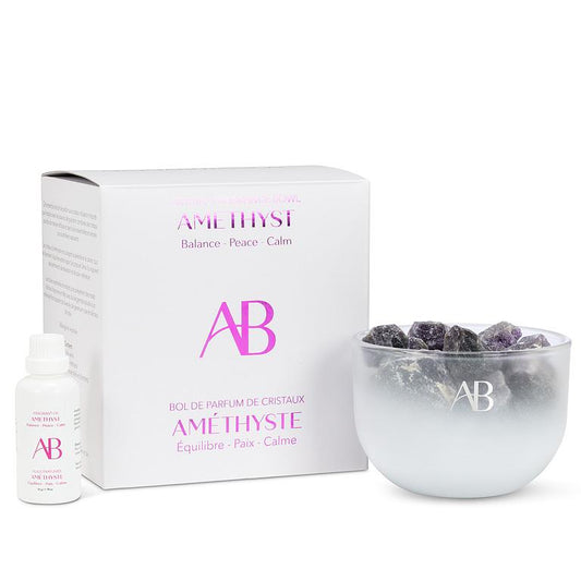 Amethyst Crystal Fragrance Bowl Gift Set