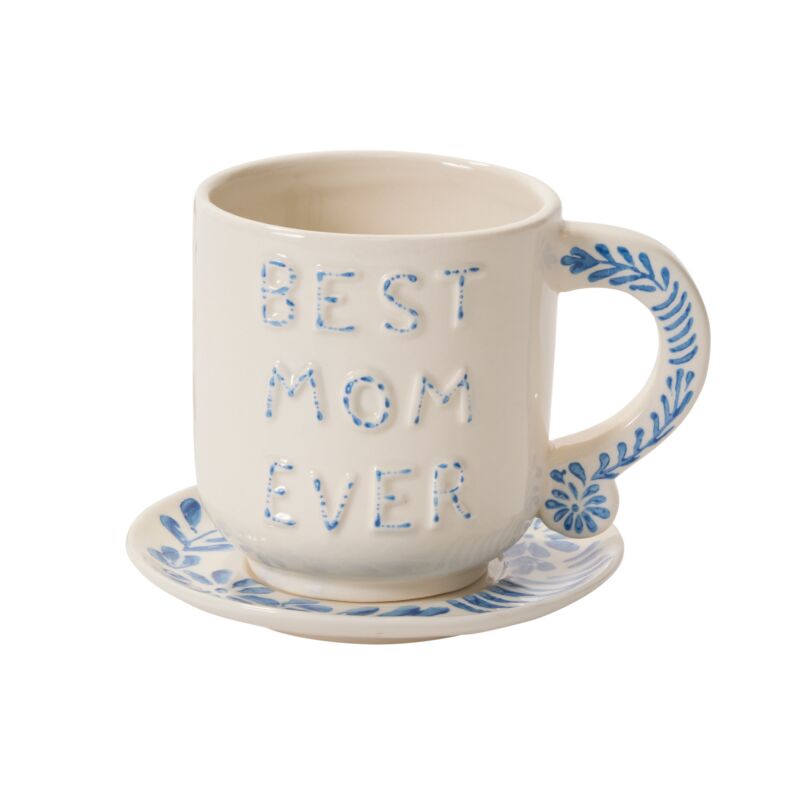 Best Mom Ever Mug with Saucer