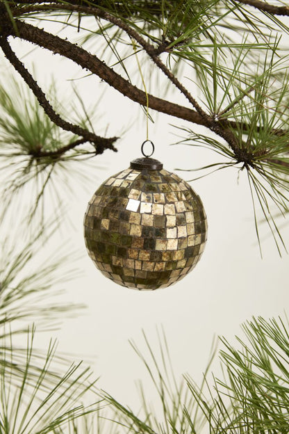 Antiqued Disco Ball Ornament