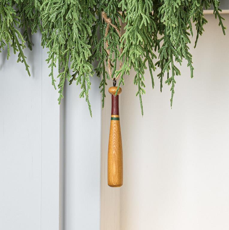 Baseball Bat Wood Ornament