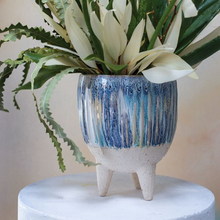 Load image into Gallery viewer, Footed Colourful Ceramic Planter
