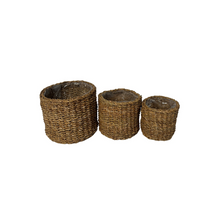 Load image into Gallery viewer, Seagrass Basket with Plastic Lining
