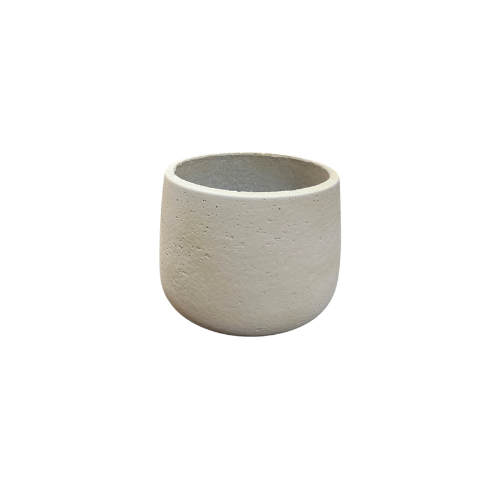 Cement Pot with Wood Stand