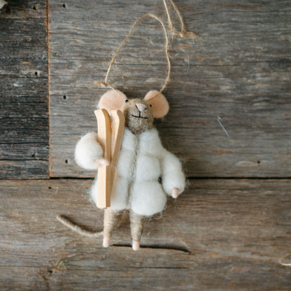 Montcler Skiing Mouse Ornament