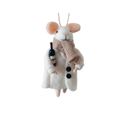 Winter Wine Mouse Ornament