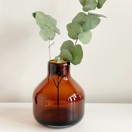 Kennet Budvase Amber Glass