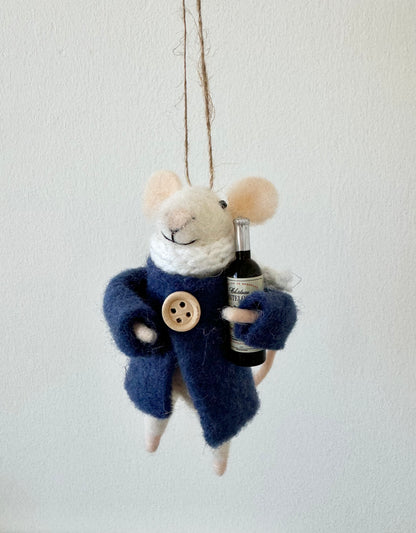 Winter Wine Mouse Ornament