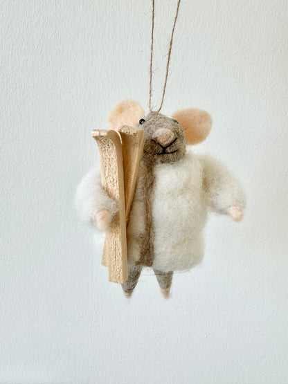 Montcler Skiing Mouse Ornament