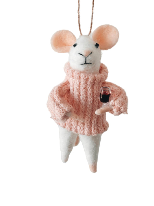 Wine Mouse Ornament Wine Glass