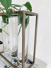 Load image into Gallery viewer, Tube Vase with Gold Rack | Large Propagation Station
