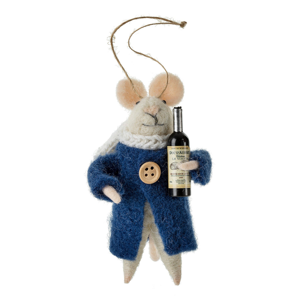 Winter Wine Mouse Ornament