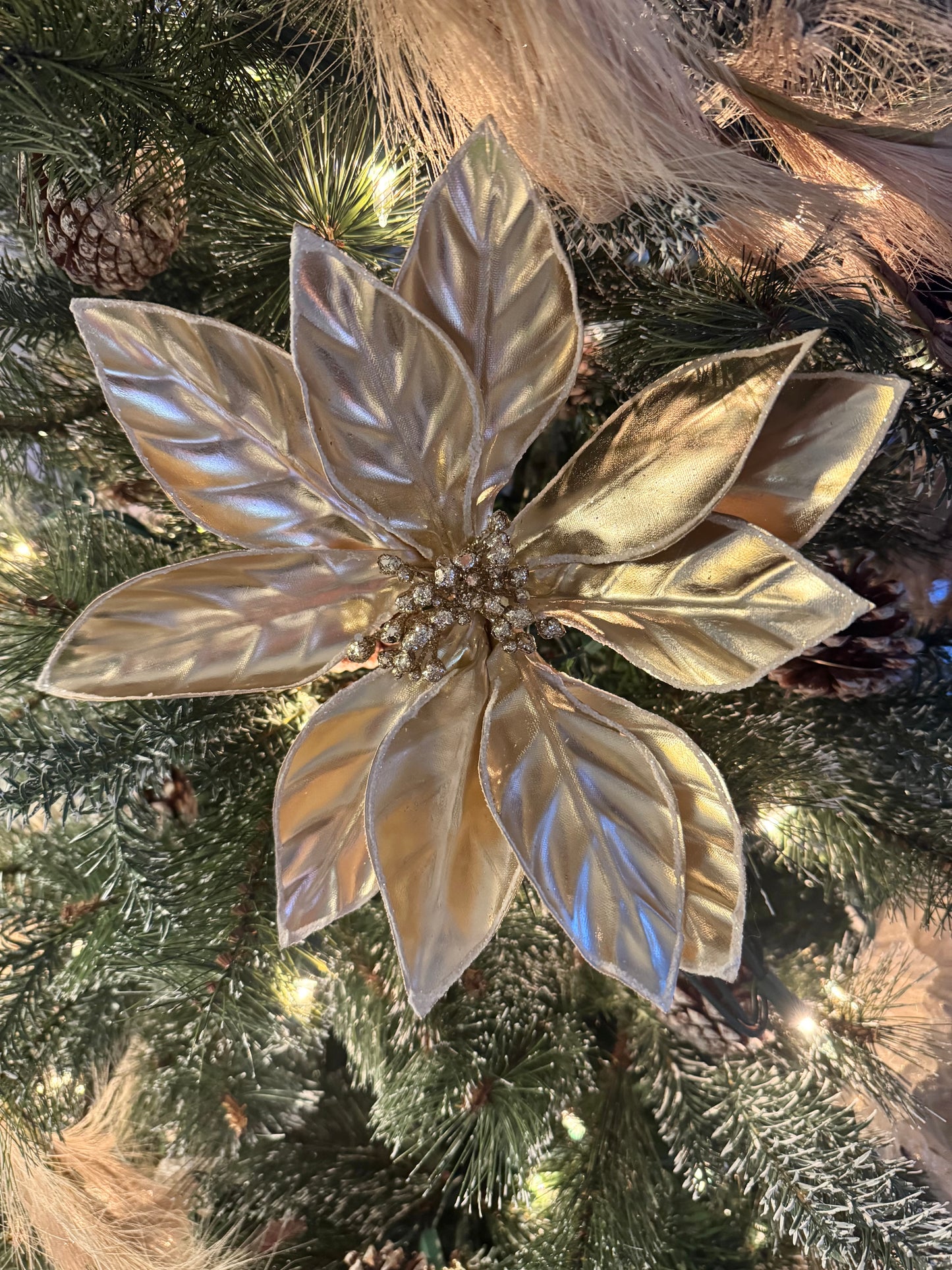 Poinsettia Flower Stem Spray