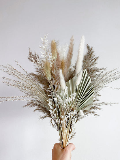 Brown & White Dried Bouquet