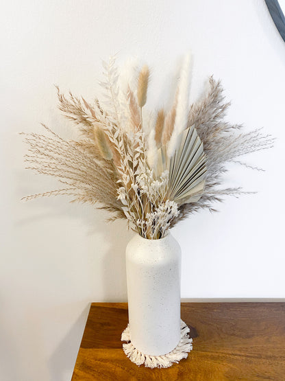 Brown & White Dried Bouquet