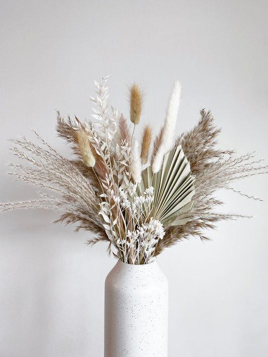 Brown & White Dried Bouquet