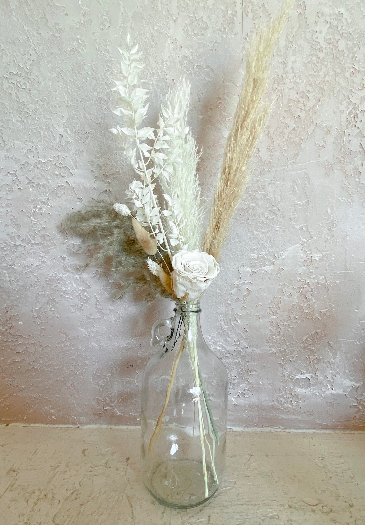 Pampas Rose Dried Bouquet