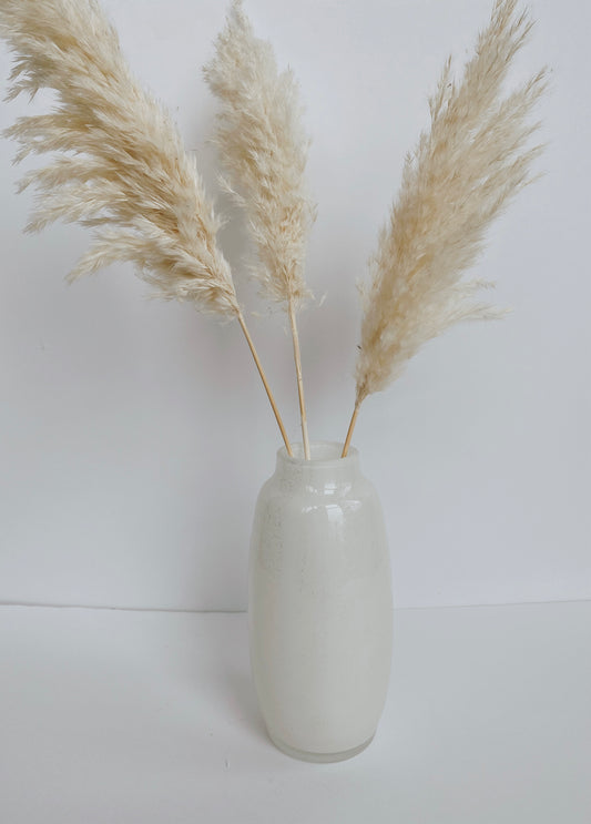 White Speckled Glass Vase