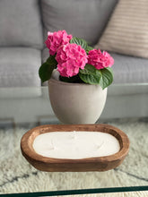 Load image into Gallery viewer, 3 Wick Wood Dough Bowl Candle
