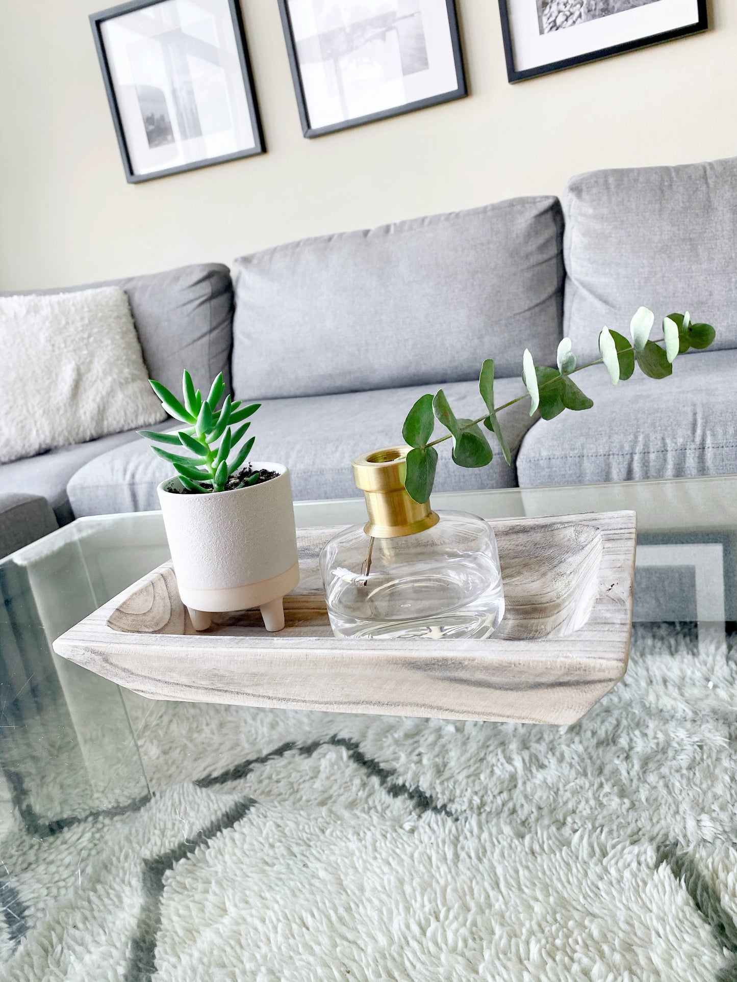 Gold Rimmed Glass Bud Vase