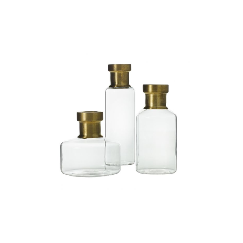 Gold Rimmed Glass Bud Vase