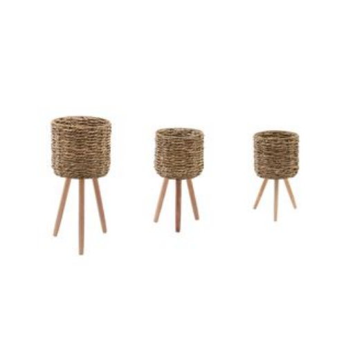 Seagrass Basket Planter Stand