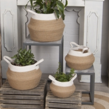 Load image into Gallery viewer, Cotton Jute Belly Basket
